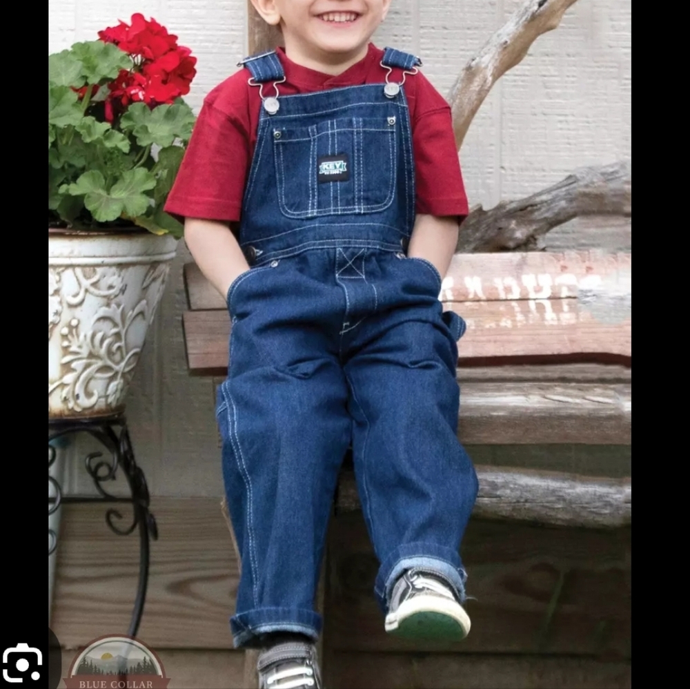 Berne Apparel Co. Kids Blue Jean Bib Overall